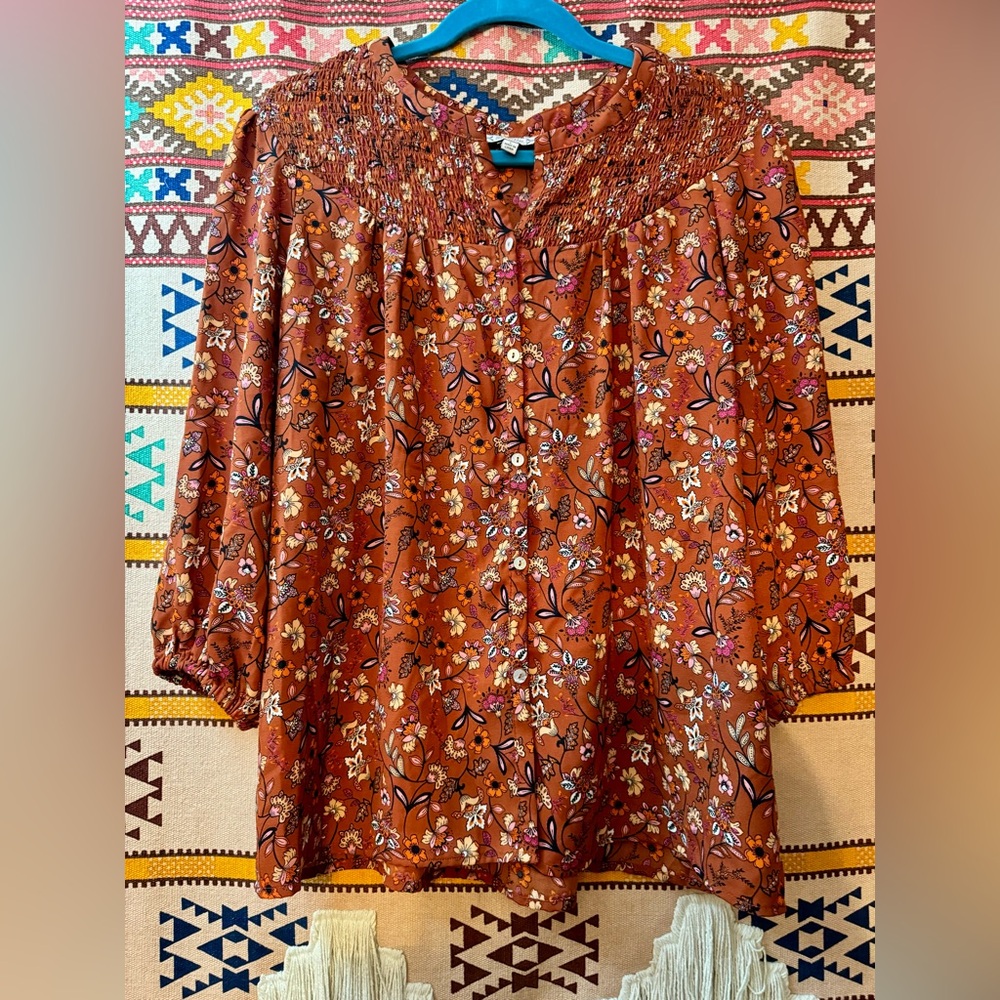 Nanette Lepore Floral Button-Down Top
